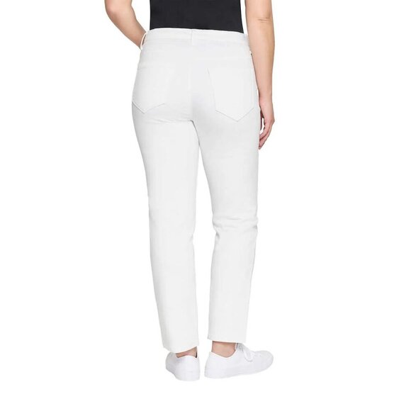 NEW Kensie Jeans Mid Rise Straight Leg Jeans | White - Picture 3 of 6